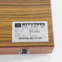 [DW] 8日保証 516-115 BM1-8M-0 Mitutoyo GAGE BLOCK SET ミツトヨ ゲージブロックセット[05184-0273]_画像9