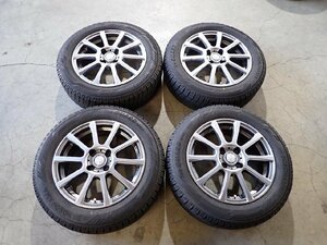 YS5062【送料無料175/65R15】フィット スイフト アクアなど 中古スタッドレスタイヤセット●15×5.5J 100/4J ET38●1円スタート