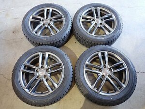 YS5160【送料無料195/55R16】プジョー308などへ ダンロップ 中古スタッドレスセット■16×6.5J 108/4H ET44■