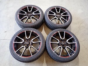 YS5377【送料無料195/45R17】トヨタ純正 G'S アクア純正 中古スタッドレスタイヤセット●17×6.5J 100/4H ET41●即決有