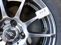 YS5548【送料無料175/65R15】アクア フィット キューブ スイフトなど 中古スタッドレスセット●15×5.5J 100/4H ET40●即決有_画像8