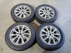 YS5578【送料無料205/55R16】ステップワゴン ノア VOXYなどへ BS 中古スタッドレスセット●16×6.5J 114.3/5H ET54●即決有