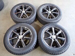 YS5573【送料無料225/55R17】フーガ アルファードなどへ 中古スタッドレスタイヤセット●17×7J 114.3/5H ET48●即決有