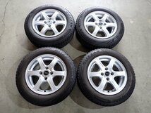 YS5438【送料無料165/70R14】アクア スペイド パッソなどへ ブリヂストン 中古スタッドレスセット ■14×5.5J 100/4H ET38■_画像1