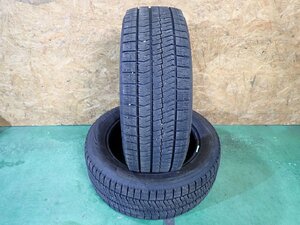 RK1891【送料無料215/55R17】2本 2021年製 ブリヂストン ブリザック VRX2 中古スタッドレス エスティマ ヴェゼル等 ≪即決≫