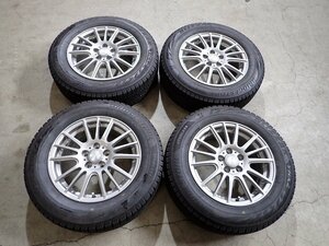 YS5736【送料無料195/65R15】プリウス ウィッシュ アリオン等 BS VRX2 中古スタッドレス ■15×6J 100/5H ET43■≪即決≫