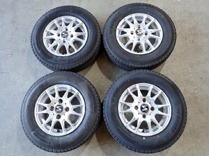 YS5826【送料無料145/80R12 80/78N】サンバー ミニキャブ ハイゼット キャリー 中古スタッドレス ■12×4J 100/4H ET42■≪即決有り≫