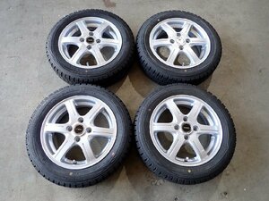 YS5776【送料無料155/65R14】N-BOX デイズ デリカミニ タント等 ダンロップ 中古スタッドレス ■14×4.5J 100/4H ET46■≪即決≫