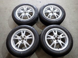 YS5809【送料無料185/60R15】トヨタ純正 170系シエンタ等へ BS VRX2 中古スタッドレス ★15×6J 100/5H ET45★≪即決≫