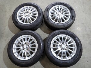 YS5906【送料無料195/65R15】セレナ ルミオン 70・80系ノア VOXY等 中古スタッドレス ■15×6J 114.3/5H ET43■≪即決≫