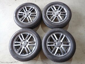 YS5990【送料無料155/65R14】2021年製 BS VRX3 N-BOX タント スペーシア等 中古スタッドレス ★14×4.5J 100/4H ET44★≪即決有り≫