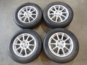 YS6001【送料無料175/65R15】アクア スペイド アクシオ フィールダー等 BS 中古スタッドレス ▼15×5J 100/4H ET39▼≪即決≫