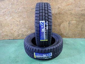 RK2026【送料無料185/60R15】2本 ダンロップ WINTERMAXX WM02 2022年製 中古スタッドレスタイヤ ヤリス ヴィッツ《即決あり》