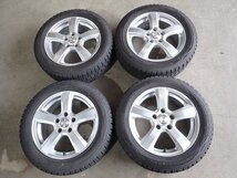 YS6021【送料無料205/55R16】オーリス ルミオン ステージア リーフ等 中古スタッドレスセット★16×6.5J 114.3/5H ET38★_画像1