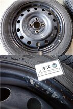 YS5913【送料無料165/55R15】ダイハツ純正スチール タント ムーブ ミライース 中古スタッドレス ■15×4.5J 100/4H ET約45■≪即決≫_画像7