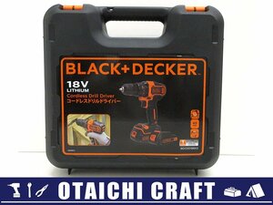 【未使用】BLACK＋DECKER(ブラックアンドデッカー) 18V コードレス ドリルドライバー BDCDD186K2【/D20179900031225D/】