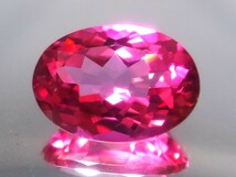 7.82ct 新品・VSランク級の極上品質・大粒サイズでテリ良好・天然レッドピンクトパーズ ブラジル産_画像3