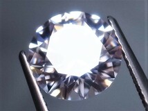 3.42ct 8mm 究極のExcellent cut 大粒キュービックジルコニア 理想的なラウンドブリリアンカット 人の手が一切触れていない完全未使用品_画像5