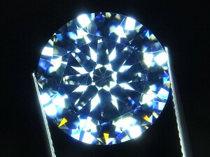 20.50ct 15mm 究極のExcellent cut 特大キュービックジルコニア 理想的なラウンドブリリアンカット 人の手が一切触れていない完全未使用品