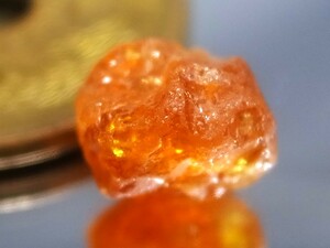 4.36ct a 新品・ファイヤーオレンジ 天然スペサルタイト(spessartite)ガーネット原石 マダガスカル産