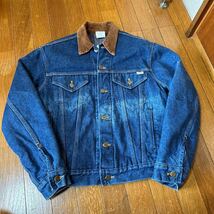 美品carharttヴィンテージデニムジャケットジージャン貴重廃盤旧タグトラッカーDENIM38サイズカウボーイ希少MADEINUSA製アメリカ製ライナー_画像1