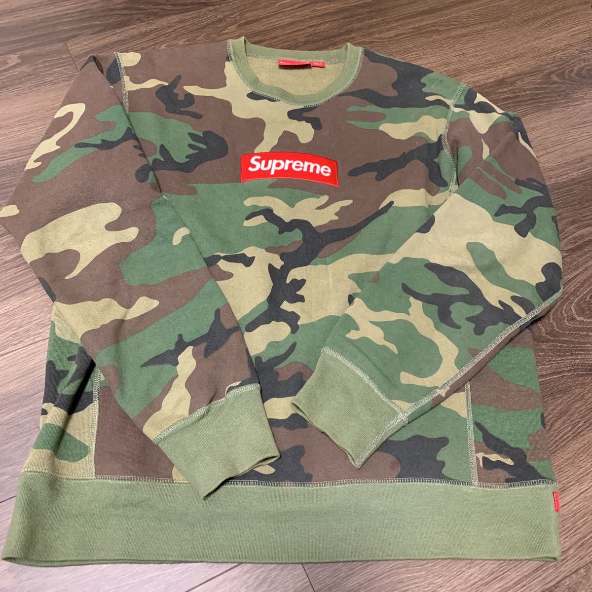 2023年最新】ヤフオク! -supreme box logo crewneck woodland camoの