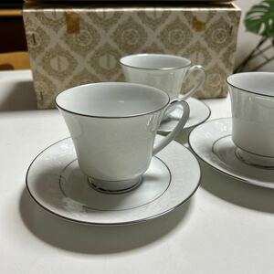 Noritake ノリタケ ホワイト コーヒーカップ ペア ＋おまけ1客　新品未使用保管品