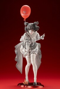 ホラー美少女 IT イット それが見えたら、終わり。 ペニーワイズ 1/7 PVC モノクローム ver フィギュア コトブキヤ 山下しゅんや 約26cm