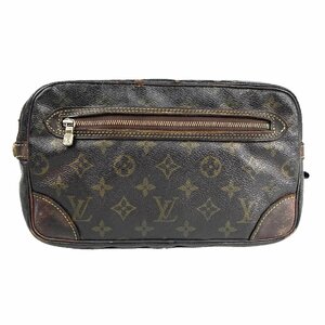 【1円～】ルイヴィトン LOUIS VUITTON バッグ クラッチバッグ レザー ブラウン マルリードラゴンヌGM モノグラム M51825 TH8904 中古