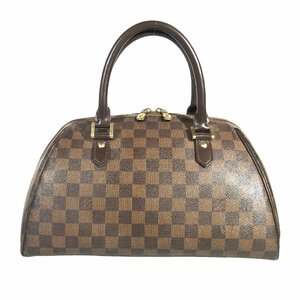 【中古】ルイヴィトン LOUIS VUITTON バッグ ハンドバッグ ミニボストン リベラMM ダミエ N41434 CA0072 レザー ブラウン 中古