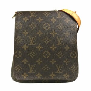 【1円～】ルイヴィトン LOUIS VUITTON バッグ ショルダーバッグ ミュゼットサルサショート M51258 モノグラム レザー ブラウン 中古