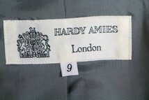 ハーディエイミス HARDY AMIES 綺麗め カシミヤ混 スーツ ジャケット ロングスカート セットアップ 9 ヘリンボーン レディース [743095]_画像9