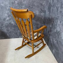 送料無料★　 ロッキングチェア ウインザーチェア 　椅子 無垢材 　レトロ　古民家　アンティーク　ヴィンテージ　R512-D012_画像2