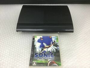 D145-80【初期化動作確認済み】Sony(ソニー)playstation3(プレイステーション)PS3 CECH-4000B 250GB 本体のみ/ソフト ソニック付きt