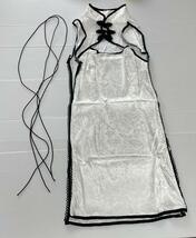 チャイナ服 チャイナドレス 2点セット セクシーランジェリー コスプレ コスチューム 衣装 ナイトウェア ルームウェア 白 黒 3830_画像4