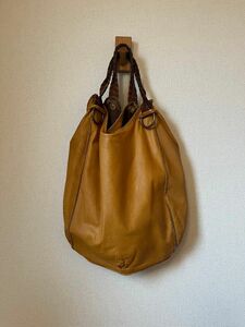 レザー バッグ Cuir Jouer Cube イエロー