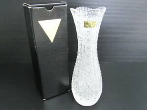  KAMEI GLASS カメイガラス flower Vase Lead Crystal 24% 高さ：約22cm フラワーベース クリスタル 花器 花瓶 花入れ 置物 インテリア kd