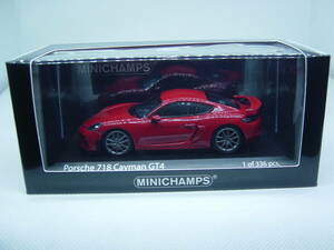 送料350円～ MINICHAMPS 1/43 Porsche 718 Cayman GT4 2020 Indischrot/Red ポルシェ ケイマン