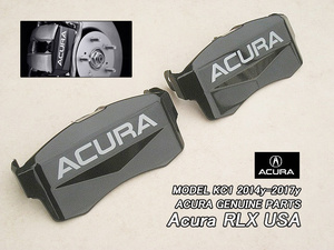 レジェンドKC1【ACURA】アキュラRLX純正USブレーキキャリパーカバー-フロント左右2点/USDM北米仕様ホンダLEGEND黒×銀ACURA文字入りUSA