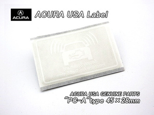 アキュラUSラベル【ACURA】米国USA純正ステッカーSecurity＆Immobilizer(PC-A)/USDM北米仕様セキュリティUSAイモビRSX.RLX.TL.TSX.MDX