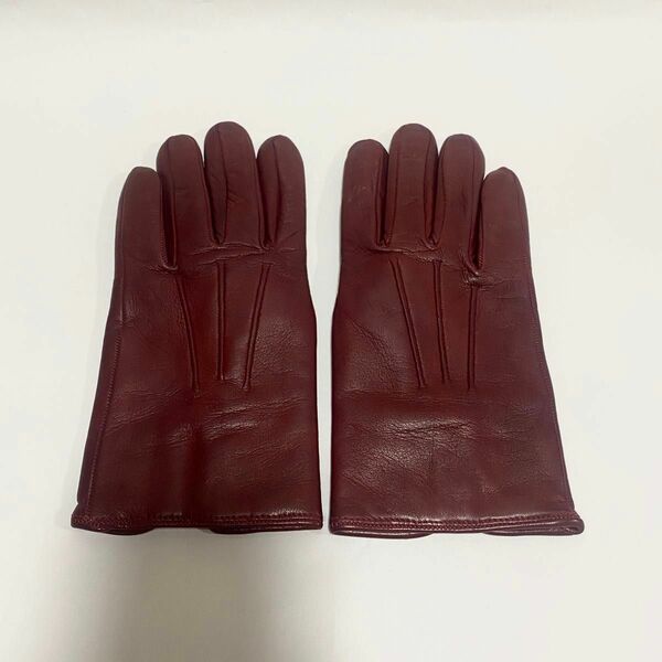 イタリア製 ナポリ ローマ グローブ 手袋 革 レザー サイズ6 ボルドー メローラ