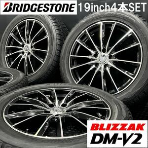 19インチ★社外アルミ&ブリヂストン DM-V2 255/50R19 4本 №240119-S4 レクサスRX ハリアー等/検:114.3ホイールスタッドレス*235/55*225/55