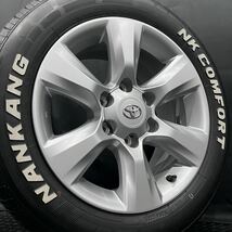 深溝ホワイトレター★プラド純正アルミ&215/60R17 夏タイヤ 4本 240124-S3 200系ハイエース流用 7.5J +25 6H 139.7/検トヨタホイールサーフ_画像10