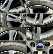 21年製深溝★Continental ContiMaxContact MC5 215/50R17&ボルボ純正アルミ 4本 №B240124-B4 V40 V60 S60等 検:ホイールセット*205/50R17_画像10