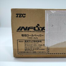 未使用 東芝テック専用ロールペーパー TEC INFOX 58mm幅 クレジット決済 ロール紙 8巻 レジスタ ロールペーパー クレジット端末ロール紙_画像2