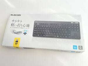 送料込■ELECOM ワイヤレスキーボード TK-FDM109TXBK ブラック エレコム 無線薄型コンパクトキーボード■