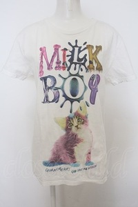 MILKBOY / SPLAT CAT T-shirt M white O-23-12-21-092-MB-TS-IG-ZT354