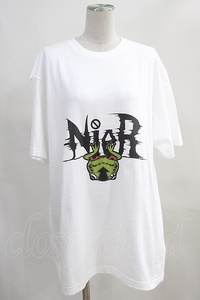 NieR Clothing / プリント半袖CUTSEW XL 白 H-24-01-13-017-PU-TO-KB-ZT400