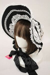 Angelic Pretty / Classic Dollハーフボンネット ブラック H-24-01-12-1024-AP-AC-NS-ZH