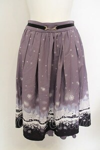 axes femme POETIQUE / bit attaching snow Town skirt M purple T-24-01-19-035-AX-SK-YM-ZT379